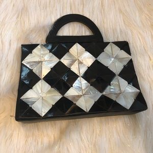 Vtg Lucite and Mother of Pearl Purse Clutch Rare
